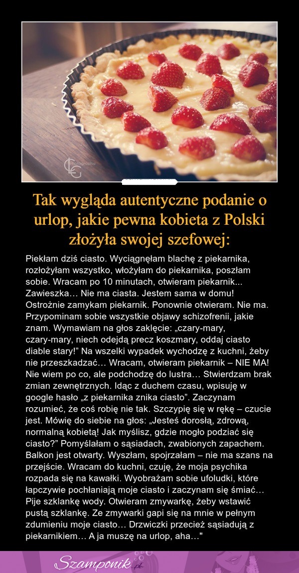 Tak wygląda AUTENTYCZNE podanie o urlop!