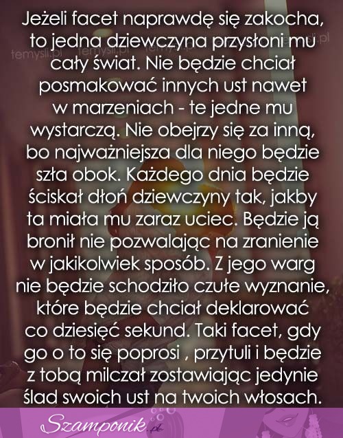 Jeżeli facet naprawdę Cię kocha