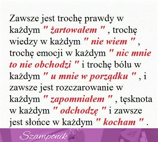 Zawsze jest trochę prawdy...