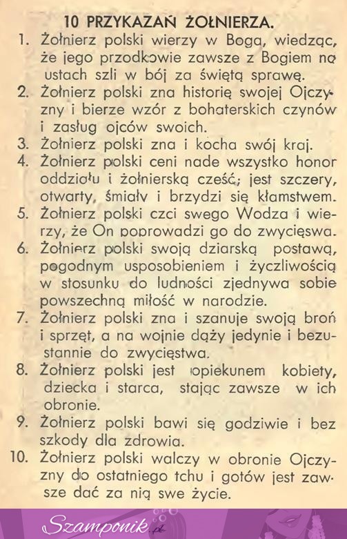 10 przykazań żołnierza!