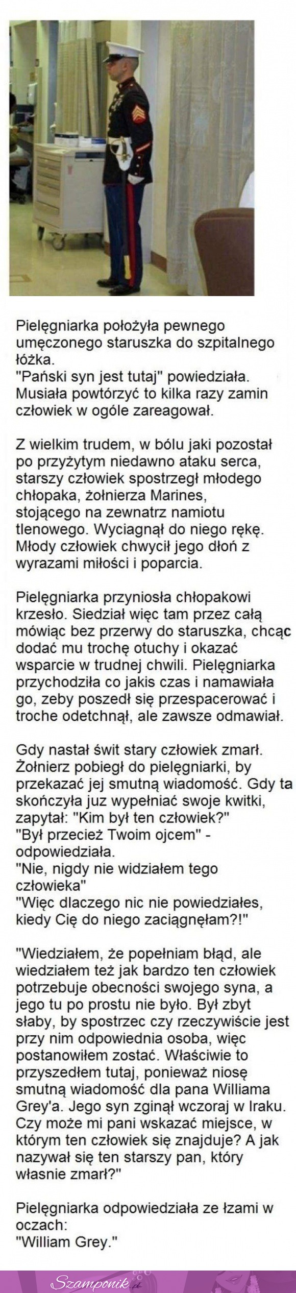 Wzruszająca opowieść o umierającym staruszku...