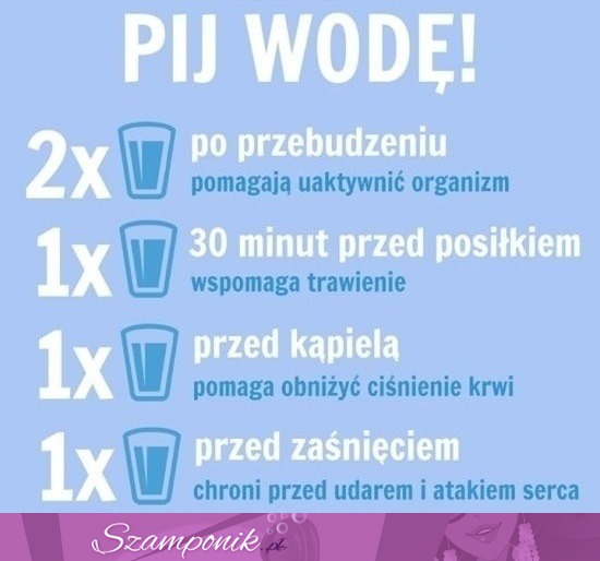 Pijcie DUŻO WODY!