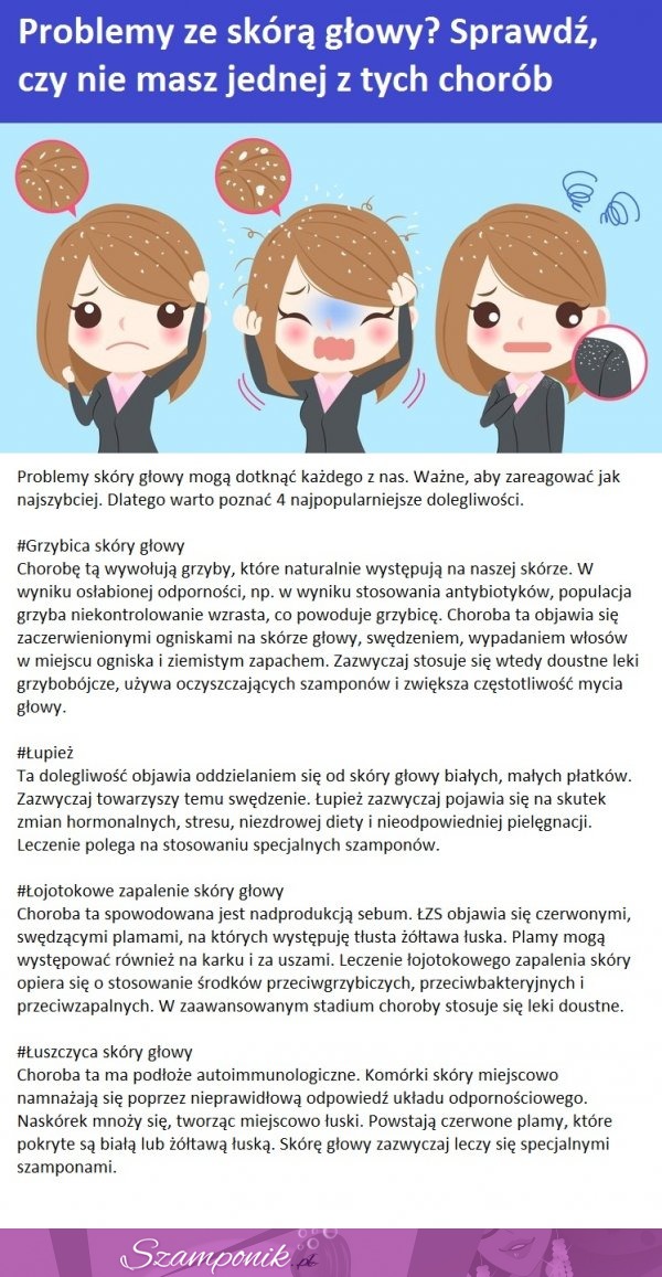 Problemy ze skórą głowy? Sprawdź, cz nie masz jednej z tych chorób!