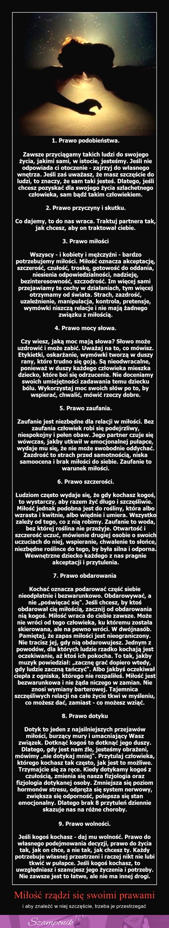 MIŁOŚĆ rządzi się swoimi PRAWAMI, sprawdź koniecznie jakimi!