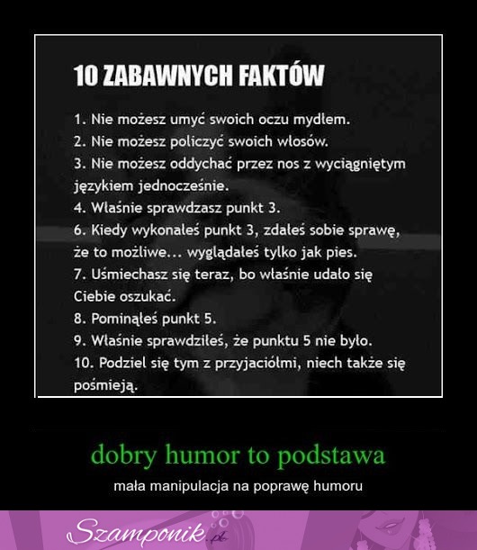 10 zabawnych faktów, które poprawią ci humor :D