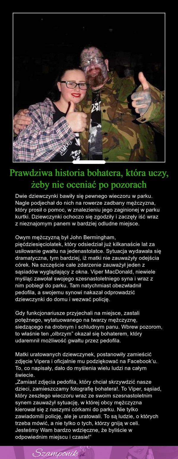 Prawdziwa historia bohatera, która uczy, żeby nie oceniać po pozorach