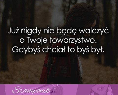 Nie będę walczyć