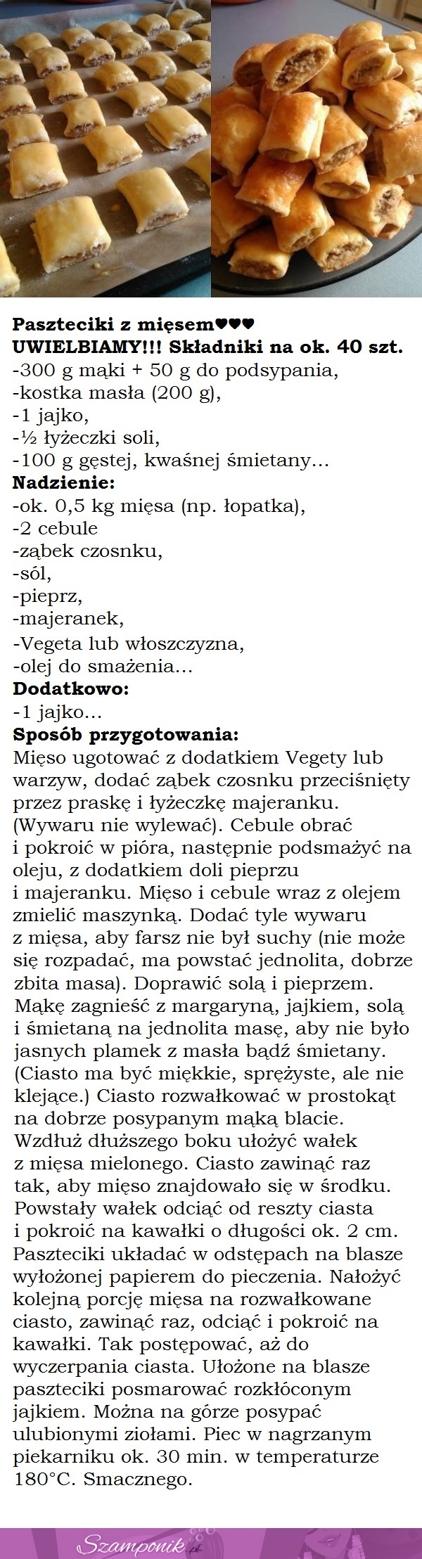 Paszteciki z mięsem... UWIELBIAMY!