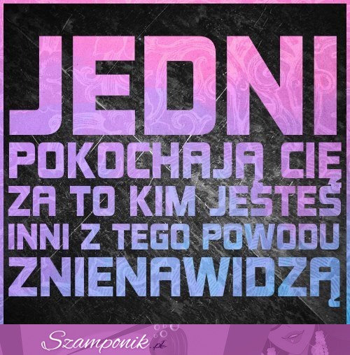 Jedni pokochają, inni...