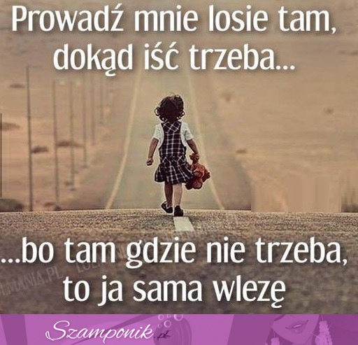 Prowadź mnie losie tam, dokąd iść trzeba...