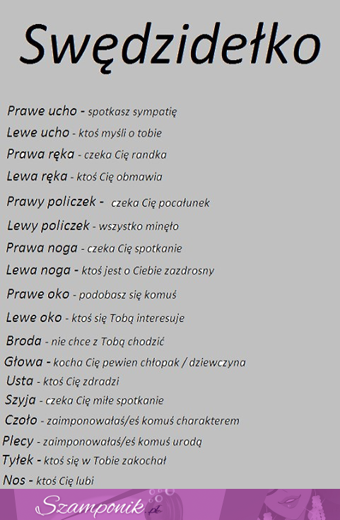 Pewna część ciała cię swędzi sprawdź może to oznacza, że ktoś Cię kocha lub zdradza...