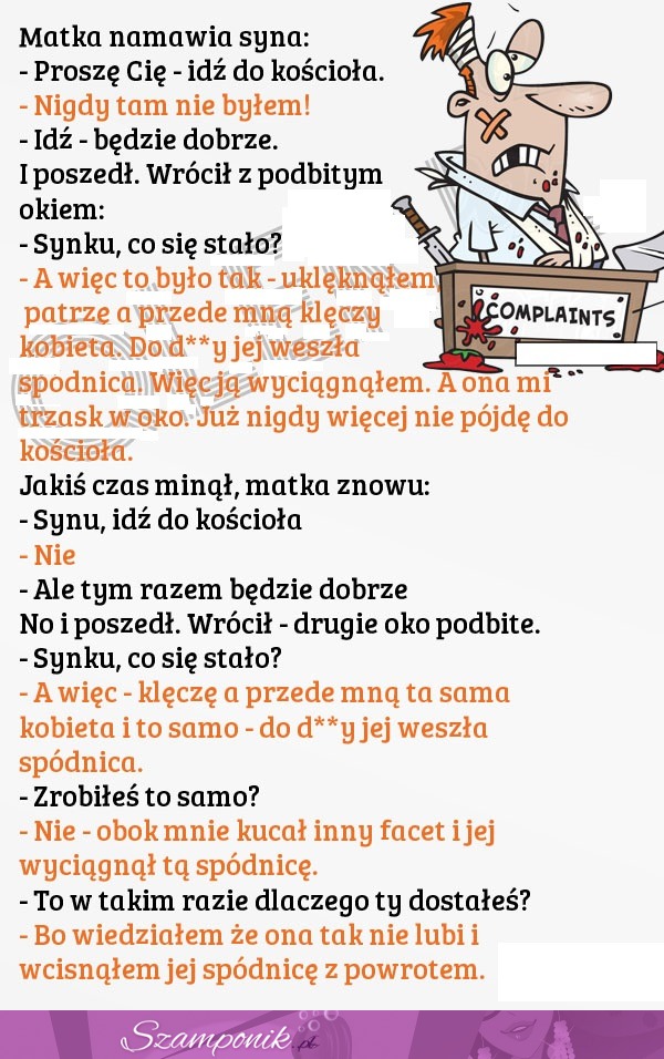 Matka namawia syna, żeby poszedł do Kościoła... MOCNE! ;D