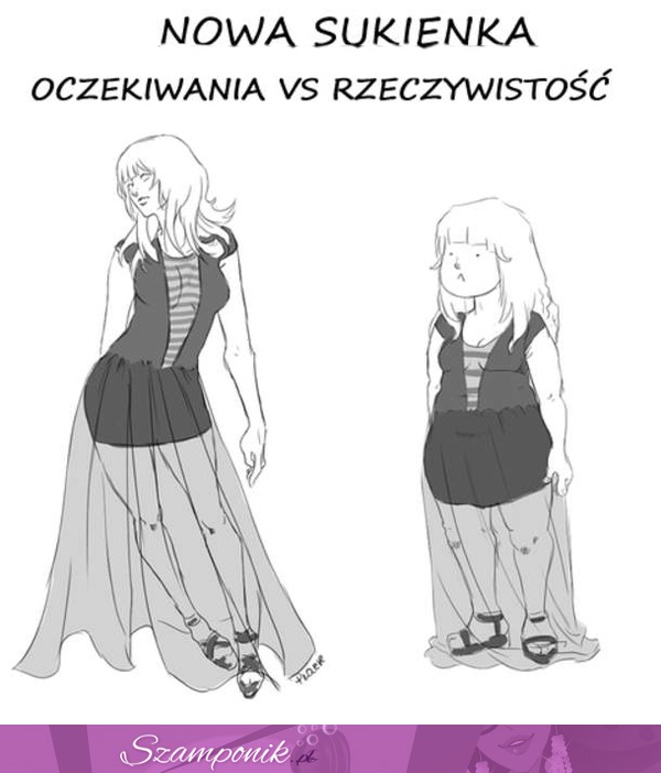 Nowa sukienka - oczekiwania VS rzeczywistość :D