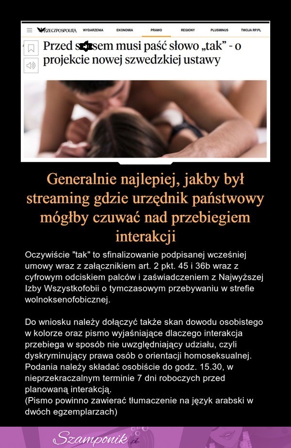 O projekcie nowej szwedzkiej ustawy...