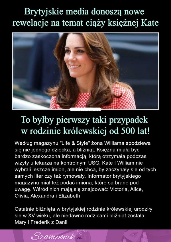 Brytyjskie media donoszą nowe rewelacje na temat ciąży księżnej Kate!