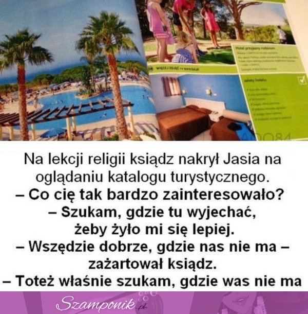 Jasiu na lekcji religii... BEKA! ;D