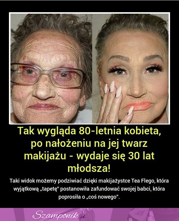 80-letnia KOBIETA z MAKIJAŻEM! ŚWIETNE! ;D