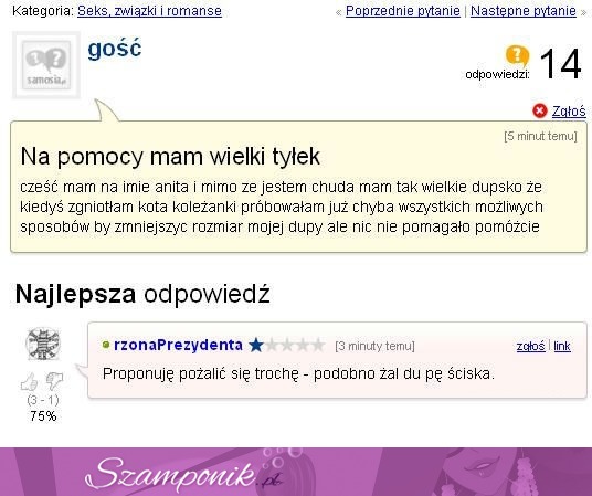 Ma wielki tyłek... Zobacz co jej doradzili!