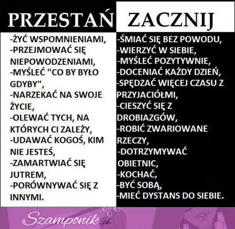 Przestań i zacznij!