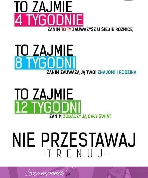 Nie przestawaj - trenuj