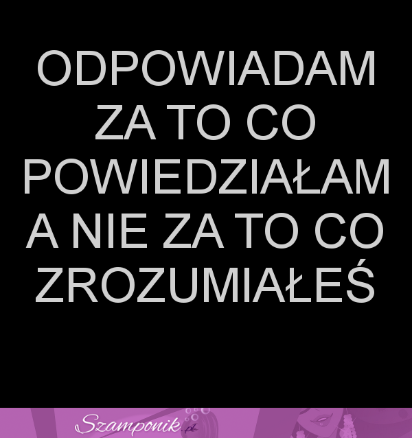 Odpowiadam za to!