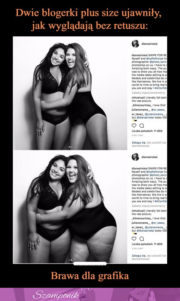 Dwie blogerki plus size ujawniły, jak wyglądają bez retuszu