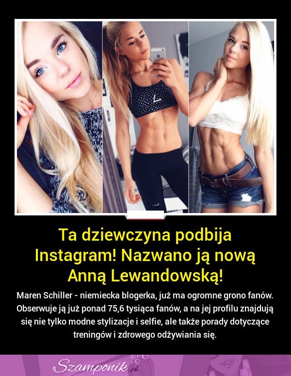 Maren Schiller - niemiecka blogerka podbija Instagram! Czy to nowa Anna Lewandowska?