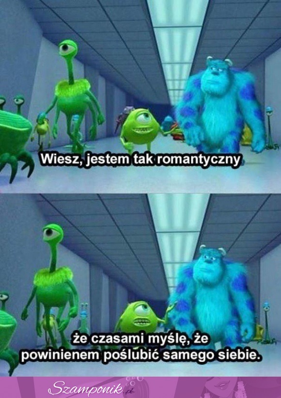 SZCZYT ROMANTYZMU WEDŁUG ZIELONEGO POTWORKA :D NIEJEDEN FACET POWIEDZIAŁBY TAK SAMO :P