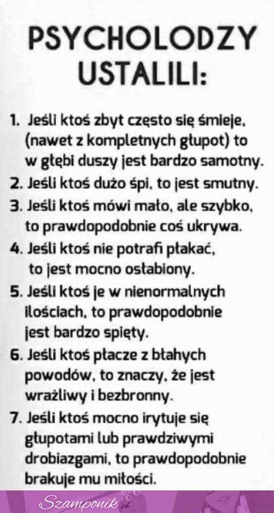 Psycholodzy ustalili... CIEKAWE!