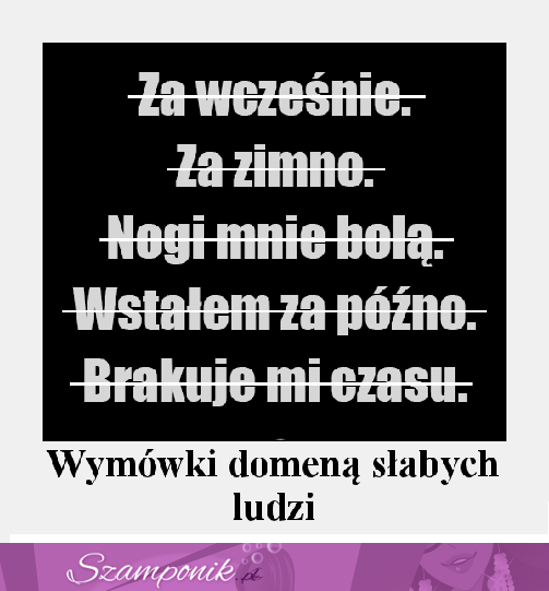 Głupie wymówki