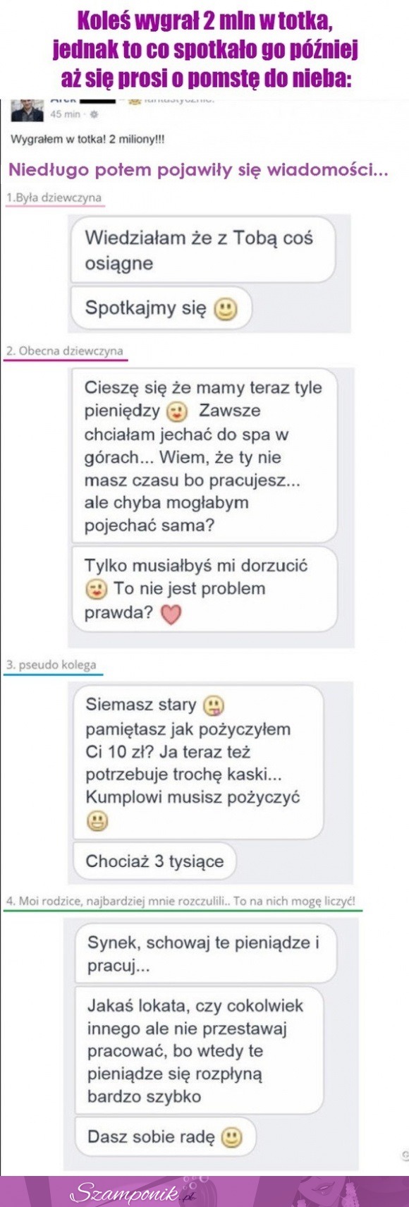 Koleś wygrał 2 mln w totka, jednak to, co spotkało go później aż się prosi o pomstę do nieba