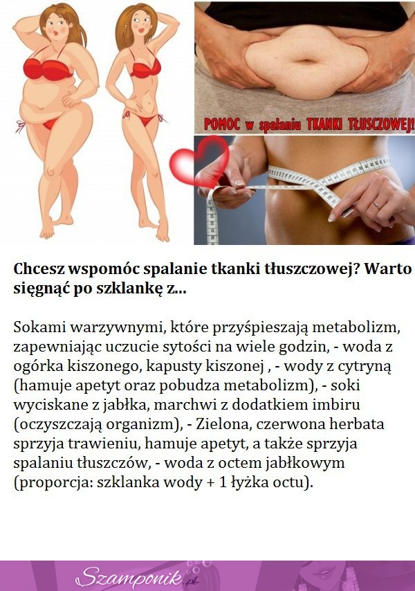 Chcesz wspomóc SPALANIE tkanki tłuszczowej? A oto SPOSÓB!