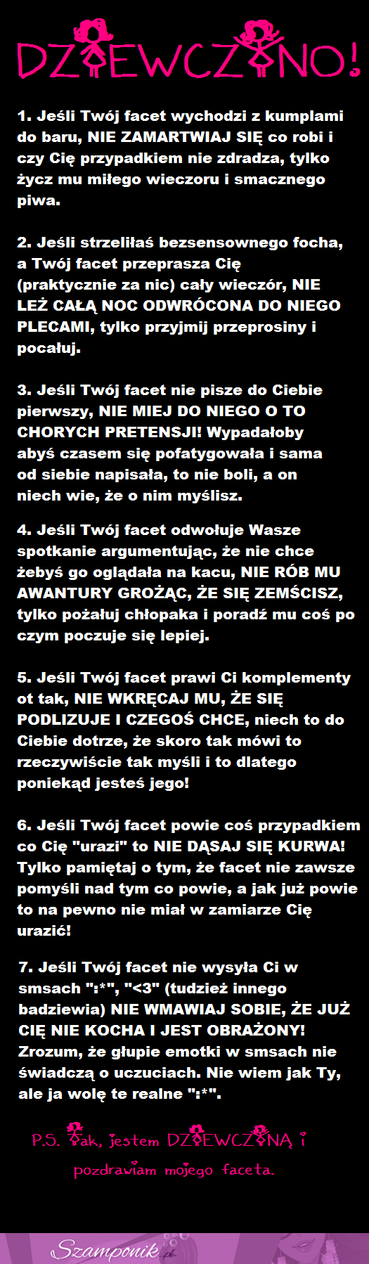 Apel do dziewczyn - przeczytajcie to koniecznie!