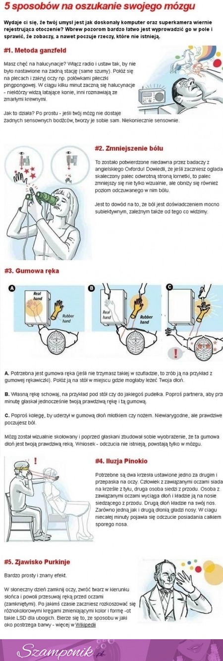 Zobacz pięć sposobów na oszukanie swojego mózgu ;)