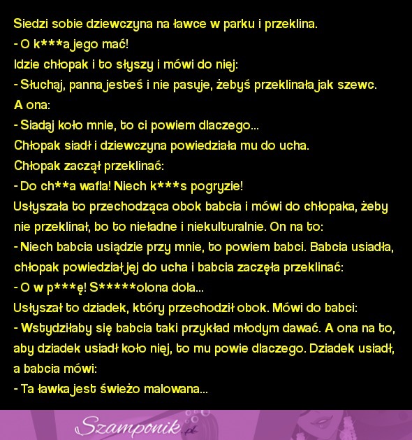 Kawał dnia: "Nieładne i niekuturalne przeklinanie" ;D