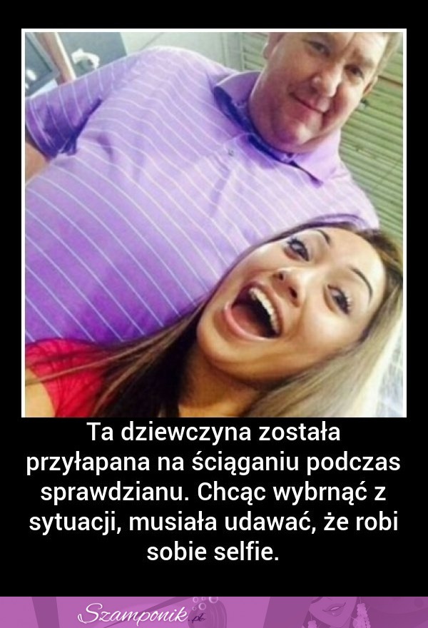 Ta dziewczyna została przyłapana na ŚCIĄGANIU! Zobacz jak MISTRZOWSKO z tego WYBRNĘŁA haha