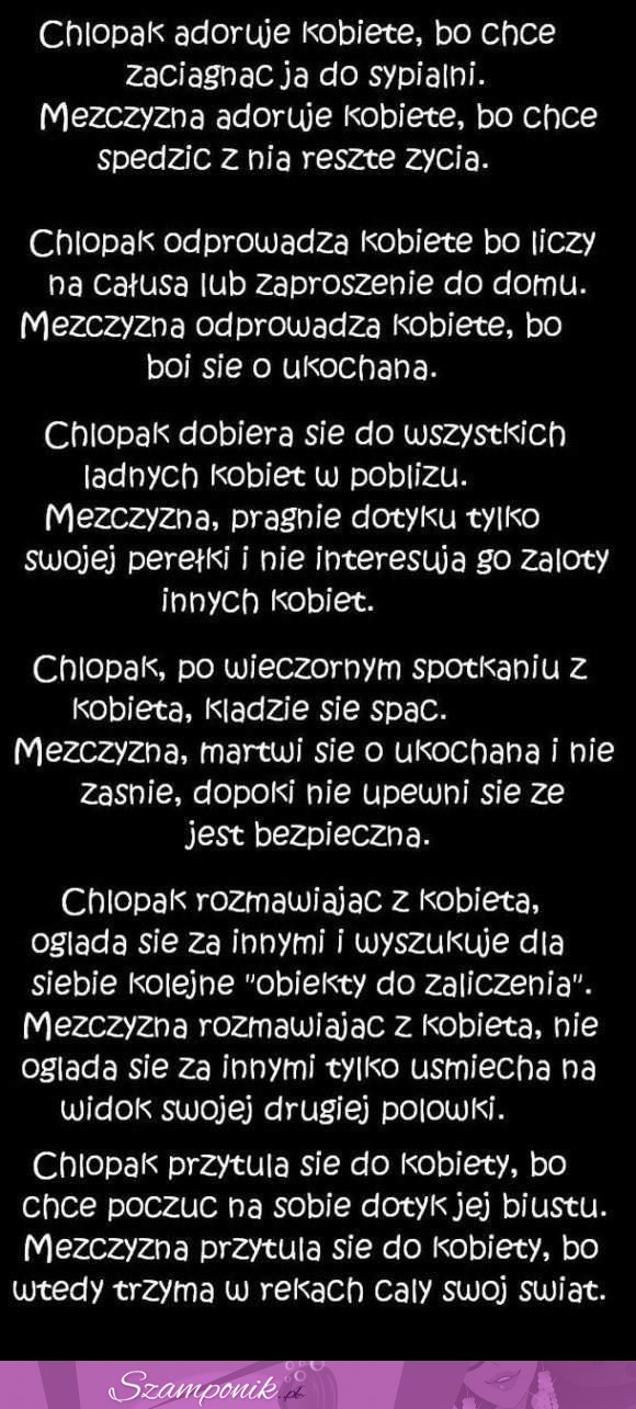 Chłopak vs Mężczyzna - którego Ty wolisz?