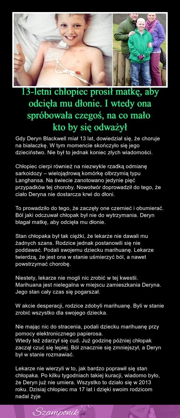 13-letni chłopiec prosił matkę, aby odcięła mu dłonie!