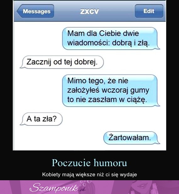 Kobiety mają większe poczucie humoru niż ci się wydaje...:D