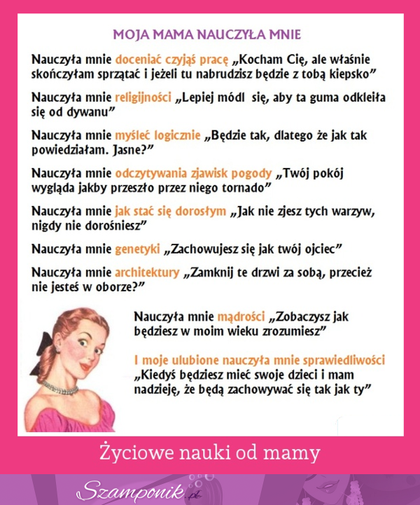 Czego NAUCZYŁA Cię MAMA... haha DOBRE ;D