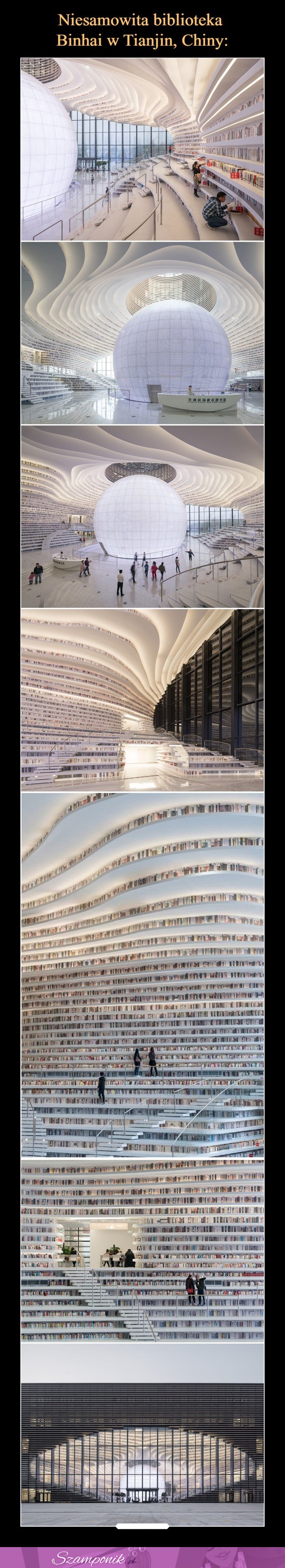 Niesamowita biblioteka Binhai w Tianjin - Chiny!