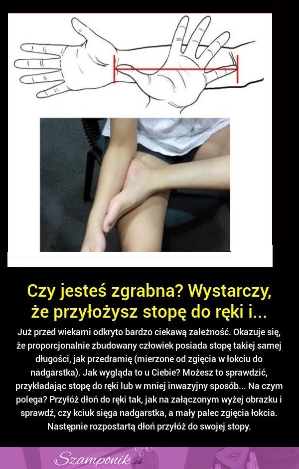 Zrób TEST czy jesteś ZGRABNA! Wystarczy, że przyłożysz stopę do.... WOW SUPER!