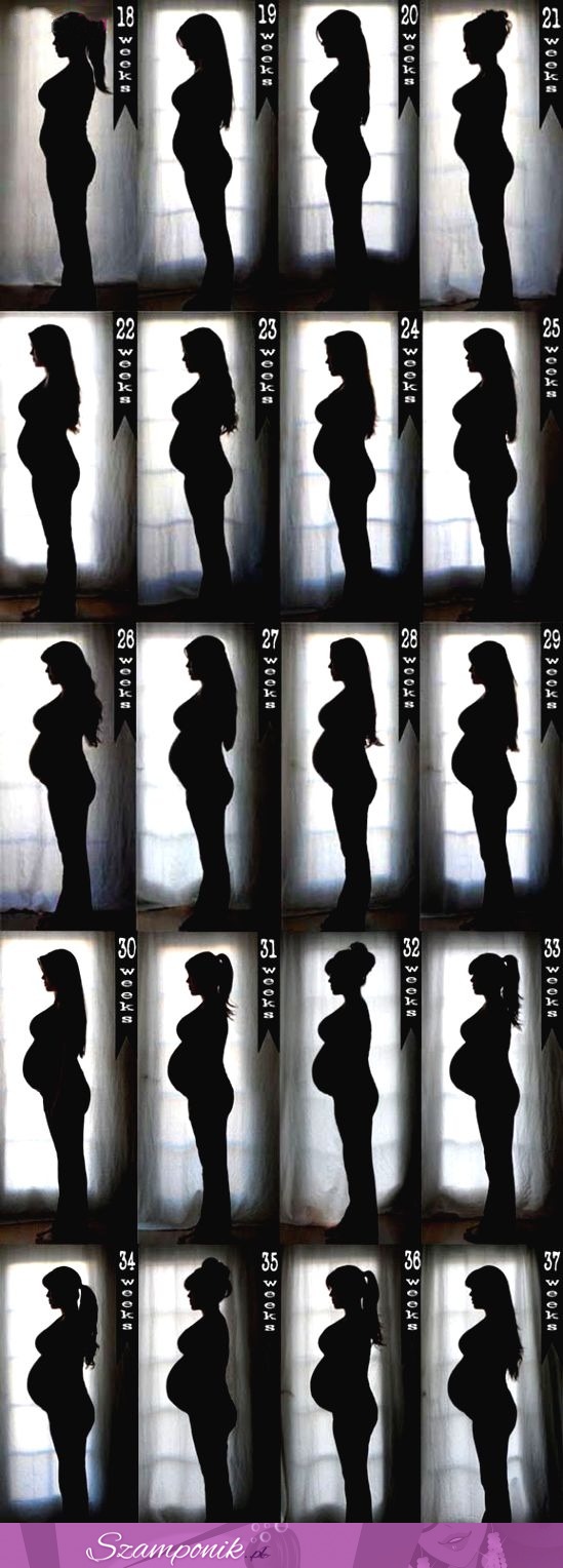 Zobacz jak zmienia się kobieta w czasie ciąży... Uroczy brzuszek