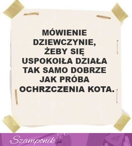 Nie mów tego dziewczynie!