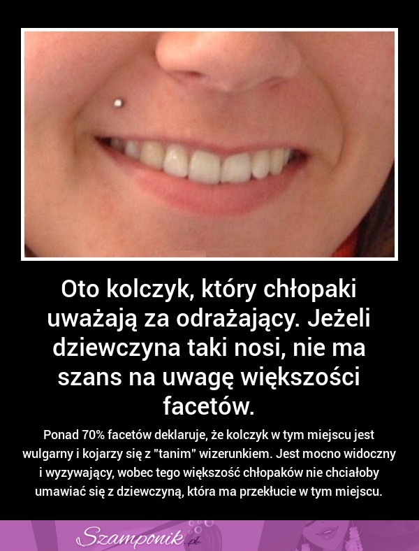 Jeśli masz KOLCZYK w tym miejscu to na pewno nie ZNAJDZIESZ CHŁOPAKA!