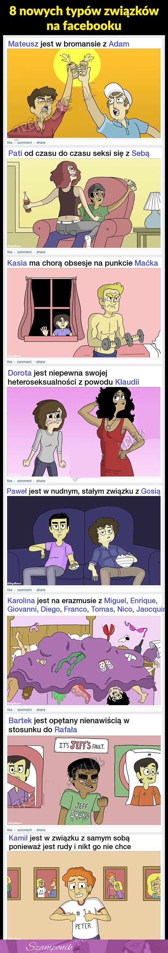 Zobacz OSIEM nowych typów ZWIĄZKÓW na FB! HAHA POLEWA ;D