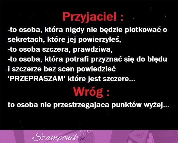 Definicja slowa przyjaciel i wróg