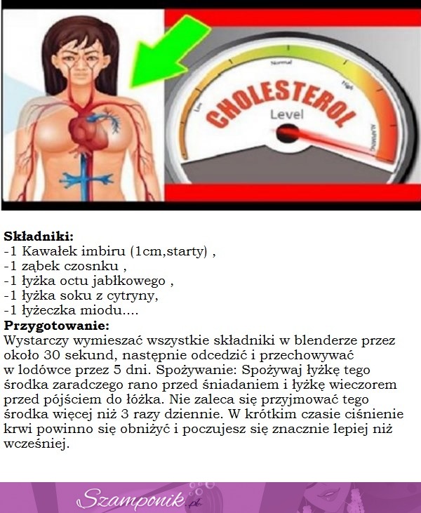 Nie wydawaj pieniędzy na leki obniżające poziom cholesterolu lub nadciśnienie. Spróbuj tego domowego sposobu!