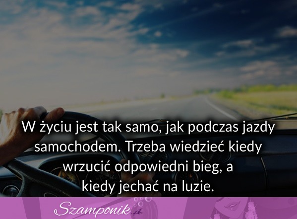 W życiu jest tak samo jak ...