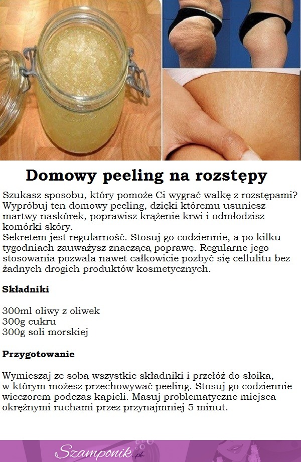 Domowy peeling na rozstępy!